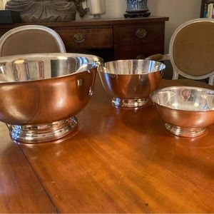 Trio of Sterling Silver plate bowls,Gorham,Reed & Barton & International Silver
